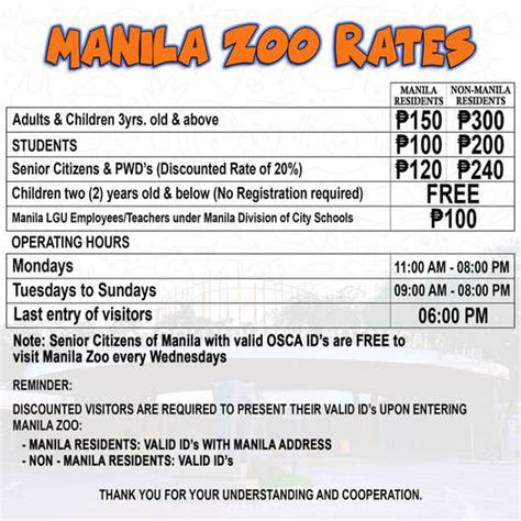 Manila Zoo: Entrance Fee, Tickets Booking, and Schedule .